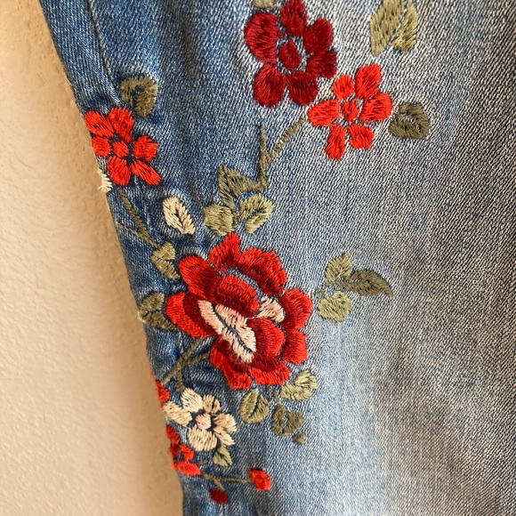 Express Floral Embroidered High Rise Stretch Leggings  Jeggings - Picture 7 of 14